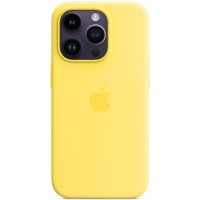 Чохол Silicone case (AAA) full with Magsafe для Apple iPhone 14 Pro (6.1'') Жовтий (37766)