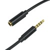 Аудіо кабель Aux Borofone BL12 3.5 audio extension cable Male to Female (2m) Чорний (34485)