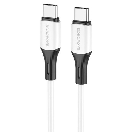 Дата кабель Borofone BX79 Type-C to Type-C 60W (1m) Белый (40812)