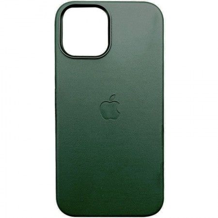 Шкіряний чохол Leather Case (AAA) with MagSafe and Animation для Apple iPhone 13 Pro Max (6.7'') Зелёный (46803)