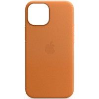 Шкіряний чохол Leather Case (AAA) with MagSafe and Animation для Apple iPhone 13 Pro Max (6.7'') Золотий (46801)
