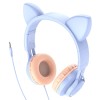 Навушники Hoco W36 Cat ear Блакитний (33807)
