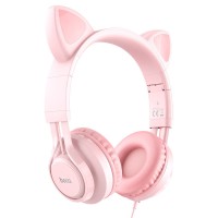 Навушники Hoco W36 Cat ear Рожевий (33806)
