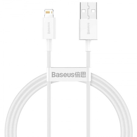 Дата кабель Baseus Superior Series Fast Charging Lightning Cable 2.4A (1.5m) (CALYS-B) Білий (33809)