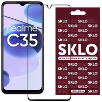 Захисне скло SKLO 3D (full glue) для Realme C35 Черный (35257)