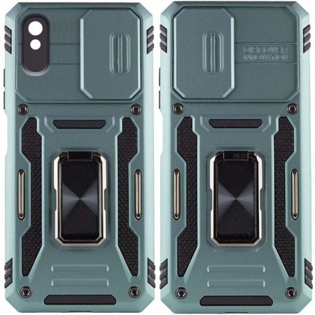 Ударостійкий чохол Camshield Army Ring для Xiaomi Redmi 9A Зелений (36803)