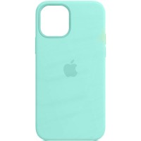 Шкіряний чохол Leather Case (AA Plus) with MagSafe для Apple iPhone 12 Pro Max (6.7'') Блакитний (35373)