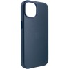Шкіряний чохол Leather Case (AA Plus) with MagSafe для Apple iPhone 12 Pro Max (6.7'') Блакитний (37429)