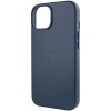 Шкіряний чохол Leather Case (AA Plus) with MagSafe для Apple iPhone 12 Pro Max (6.7'') Блакитний (37429)