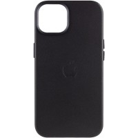 Шкіряний чохол Leather Case (AA Plus) with MagSafe для Apple iPhone 12 Pro / 12 (6.1'') Чорний (37427)