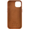 Шкіряний чохол Leather Case (AA Plus) with MagSafe для Apple iPhone 12 Pro / 12 (6.1'') Коричневый (39145)