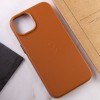 Шкіряний чохол Leather Case (AA Plus) with MagSafe для Apple iPhone 13 (6.1'') Коричневий (37436)