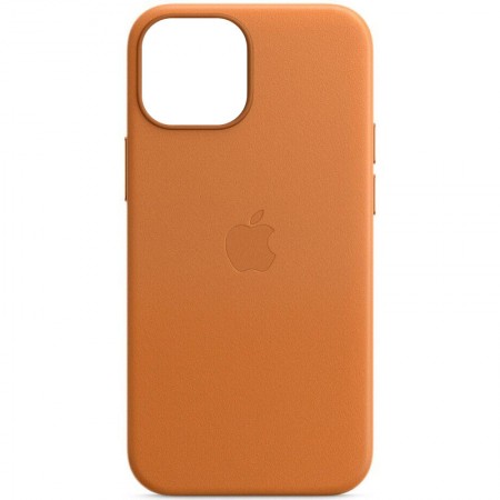 Шкіряний чохол Leather Case (AA Plus) with MagSafe для Apple iPhone 14 Plus (6.7'') Золотой (35443)