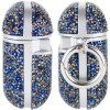 TPU чохол Bling World Rock Diamond для навушників AirPods 1/2 Синій (39175)