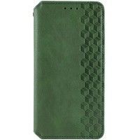 Шкіряний чохол книжка GETMAN Cubic (PU) для Samsung Galaxy S21 FE Зелёный (44314)