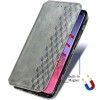 Шкіряний чохол книжка GETMAN Cubic (PU) для Samsung Galaxy S21 FE Сірий (44313)