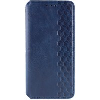Шкіряний чохол книжка GETMAN Cubic (PU) для Samsung Galaxy S21 FE Синий (39927)