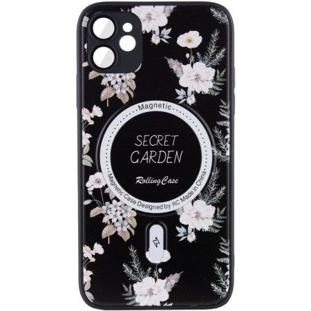 TPU+PC чохол Secret Garden with MagSafe для Apple iPhone 11 (6.1'') Черный (44440)