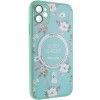 TPU+PC чохол Secret Garden with MagSafe для Apple iPhone 11 (6.1'') Мятный (44439)