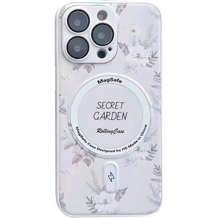 TPU+PC чохол Secret Garden with MagSafe для Apple iPhone 14 Pro (6.1'') Белый (44443)