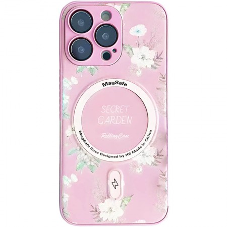 TPU+PC чохол Secret Garden with MagSafe для Apple iPhone 13 Pro Max (6.7'') Розовый (37792)