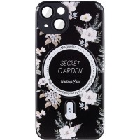 TPU+PC чохол Secret Garden with MagSafe для Apple iPhone 13 (6.1'') Чорний (37782)
