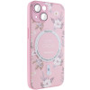TPU+PC чохол Secret Garden with MagSafe для Apple iPhone 13 (6.1'') Розовый (37784)