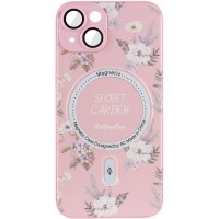 TPU+PC чохол Secret Garden with MagSafe для Apple iPhone 14 (6.1'') Розовый (37795)
