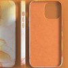 Шкіряний чохол Figura Series Case with MagSafe для Apple iPhone 13 (6.1'') Помаранчевий (35651)