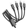 Дата кабель Borofone BX72 USB to 4in1 (Type-C/Type-C/MicroUSB/Lightning) (1m) Черный (35695)