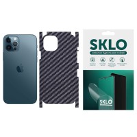 Захисна плівка SKLO Back (тил+грани) Carbon для Apple iPhone XS (5.8'') Чорний (35788)