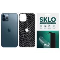 Захисна плівка SKLO Back (тил+лого) Snake для Apple iPhone 12 (6.1'') Чорний (35943)