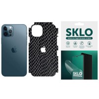 Захисна плівка SKLO Back (тил+грани без углов+лого) Snake для Apple iPhone 12 (6.1'') Черный (35993)
