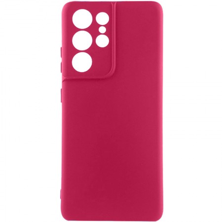 Чохол Silicone Cover Lakshmi Full Camera (A) для Samsung Galaxy S23 Ultra Бордовий (38384)