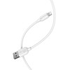 Дата кабель Borofone BX14 USB to Lightning (1m) Білий (36403)