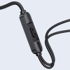 Навушники Usams US-SJ594 EP-47 з мікрофоном (3.5mm/1.2m) Чорний (37815)