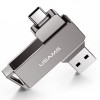 Флеш накопичувач USAMS US-ZB199 Type-C+ USB3.0 Rotatable High Speed Flash Drive 32 Gb Сірий (37867)