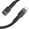 Дата кабель Hoco U110 charging data sync Type-C to Lightning (1.2 m) Чорний (36840)