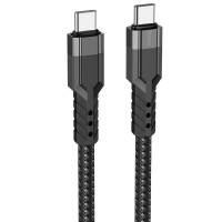 Дата кабель Hoco U110 charging data sync Type-C to Type-C 60W (1.2 m) Чорний (36841)