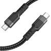 Дата кабель Hoco U110 charging data sync Type-C to Type-C 60W (1.2 m) Чорний (36841)