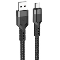 Дата кабель Hoco U110 charging data sync USB to Type-C (1.2 m) Чорний (36842)