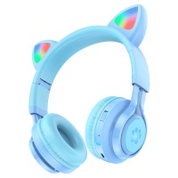 Навушники Hoco W39 Cat ear Голубой (37891)