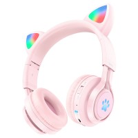Навушники Hoco W39 Cat ear Рожевий (37892)