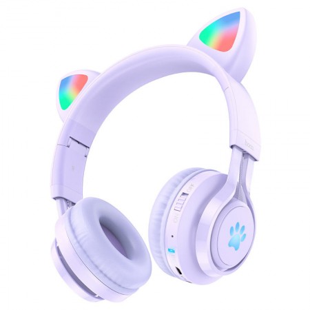Навушники Hoco W39 Cat ear Пурпурный (37893)
