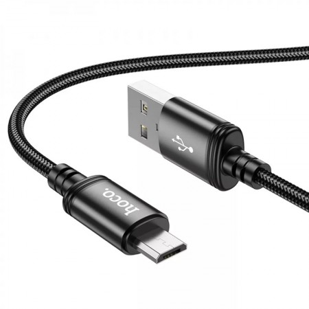 Дата кабель Hoco X89 Wind USB to MicroUSB (1m) Чорний (37907)