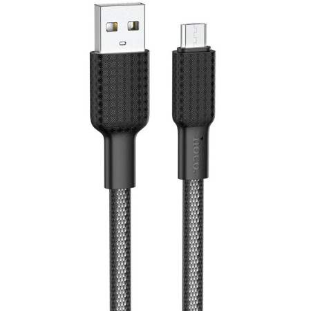 Дата кабель Hoco X69 Jaeger USB to MicroUSB (1m) Чорний (37909)