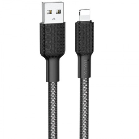 Дата кабель Hoco X69 Jaeger USB to Lightning (1m) Чорний (37921)