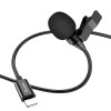 Мікрофон петличный Hoco L14 Lightning Чорний (37930)
