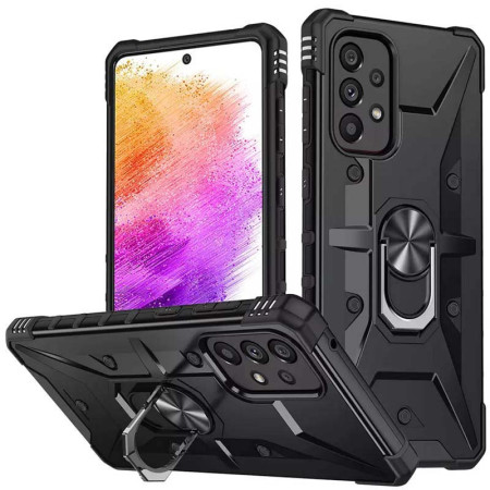 Ударостійкий чохол Pathfinder Ring для Samsung Galaxy A52 4G / A52 5G Чорний (37061)