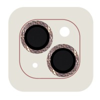 Захисне скло Metal Shine на камеру (в упак.) для Apple iPhone 14 (6.1'') / 14 Plus (6.7'') Рожевий (38427)